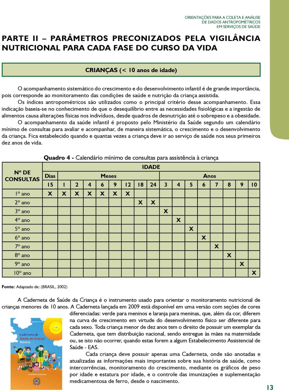 Os índices antropométricos são utilizados como o principal critério desse acompanhamento.