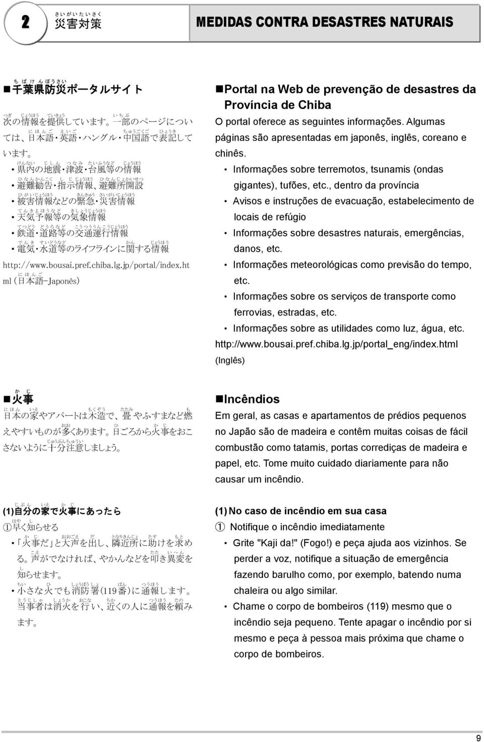 な ど き し ょ うじょうほう 天 気 予 報 等 の 気 象 情 報 てつどう ど う ろ な ど こ う つ う う ん こ うじょうほう 鉄 道 道 路 等 の 交 通 運 行 情 報 で ん き すいどうなど かん じょうほ う 電 気 水 道 等 のライフラインに 関 する 情 報 http://www.bousai.pref.chiba.lg.jp/portal/index.