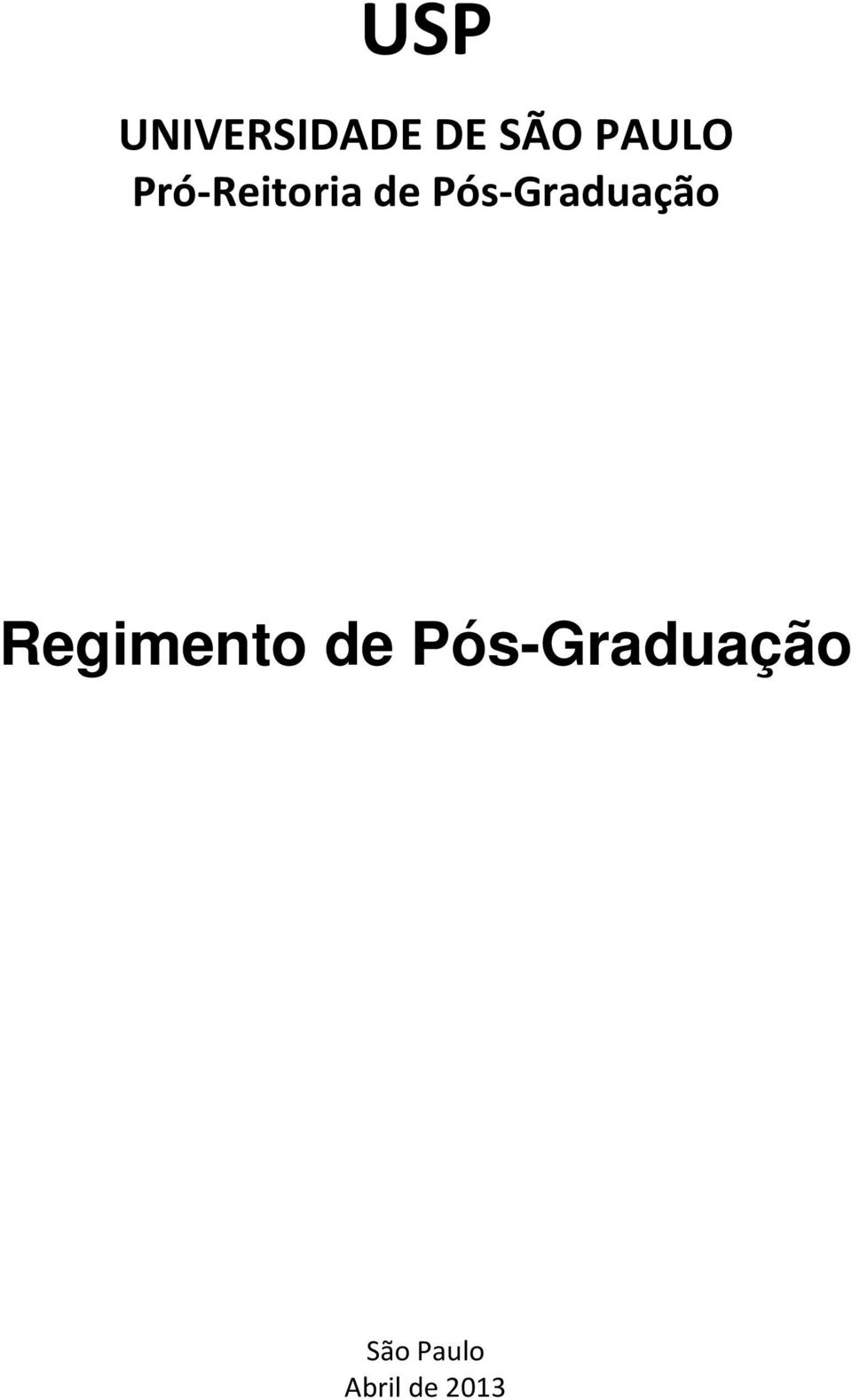 Pós-Graduação Regimento de