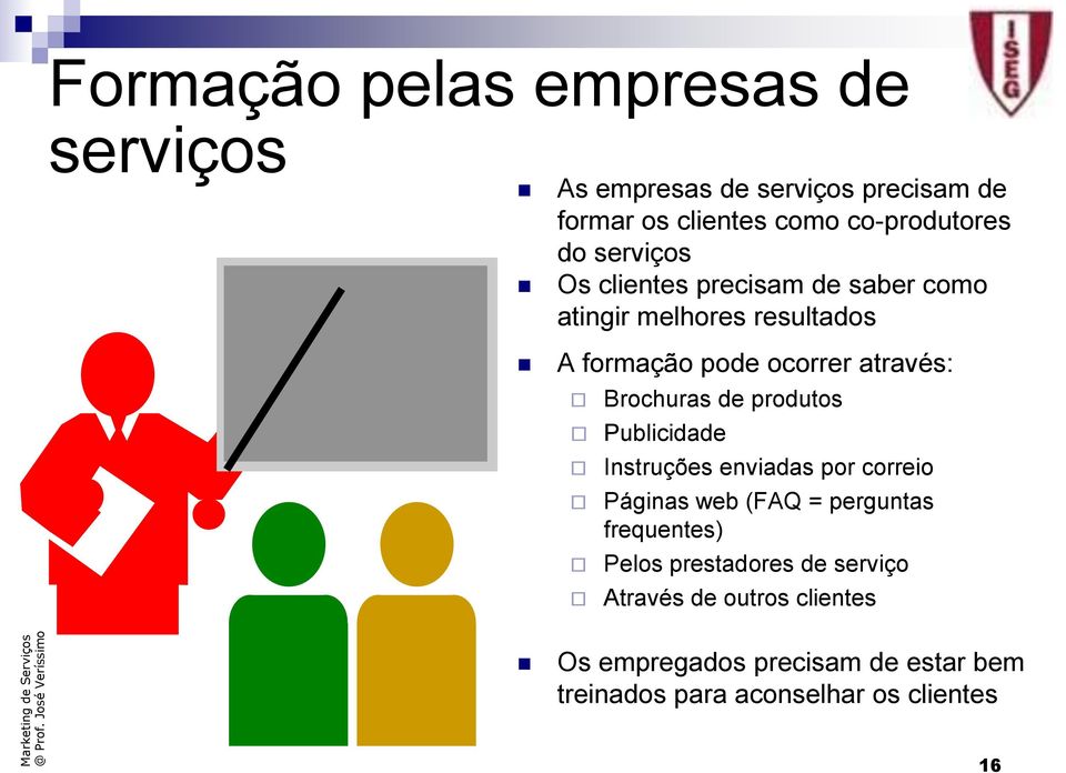 de produtos Publicidade Instruções enviadas por correio Páginas web (FAQ = perguntas frequentes) Pelos prestadores