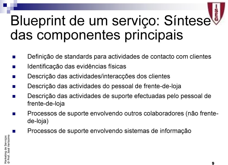 actividades do pessoal de frente-de-loja Descrição das actividades de suporte efectuadas pelo pessoal de