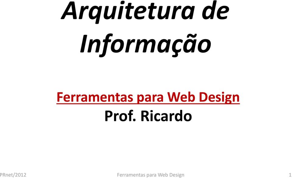 para Web Design Prof.