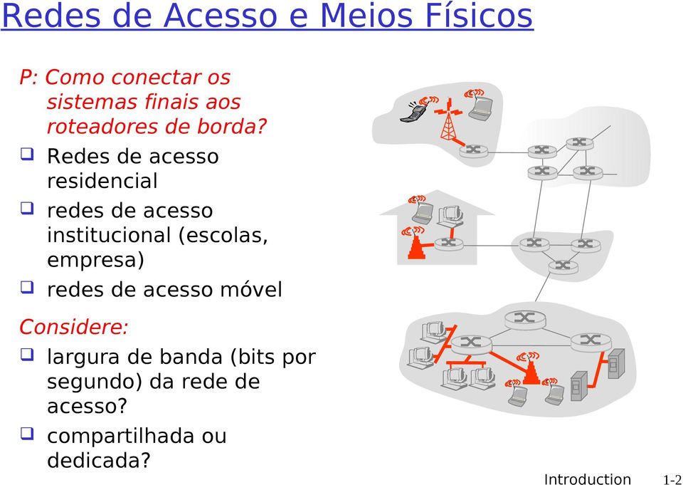 Redes de acesso residencial redes de acesso institucional (escolas,