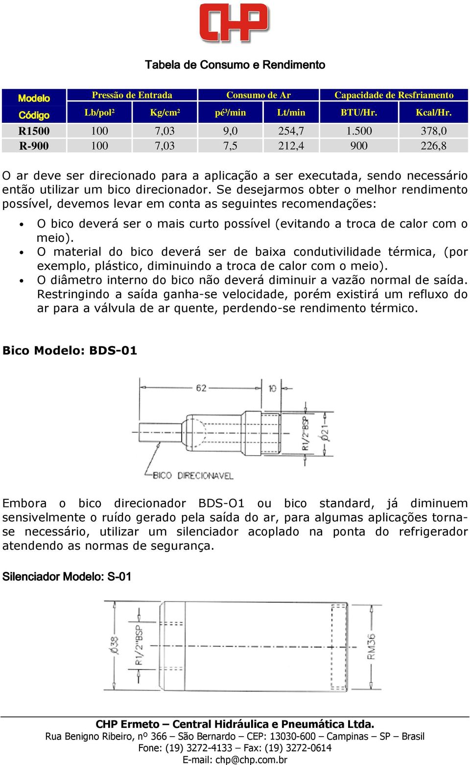 Se desejarmos obter o melhor rendimento possível, devemos levar em conta as seguintes recomendações: O bico deverá ser o mais curto possível (evitando a troca de calor com o meio).