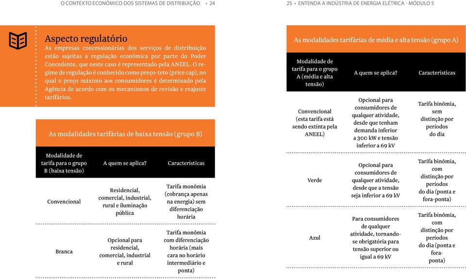 O regime de regulação é conhecido como preço-teto (price cap), no qual o preço máximo aos consumidores é determinado pela Agência de acordo com os mecanismos de revisão e reajuste tarifários.