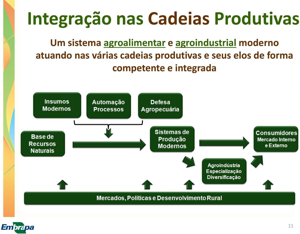 moderno atuando nas várias cadeias