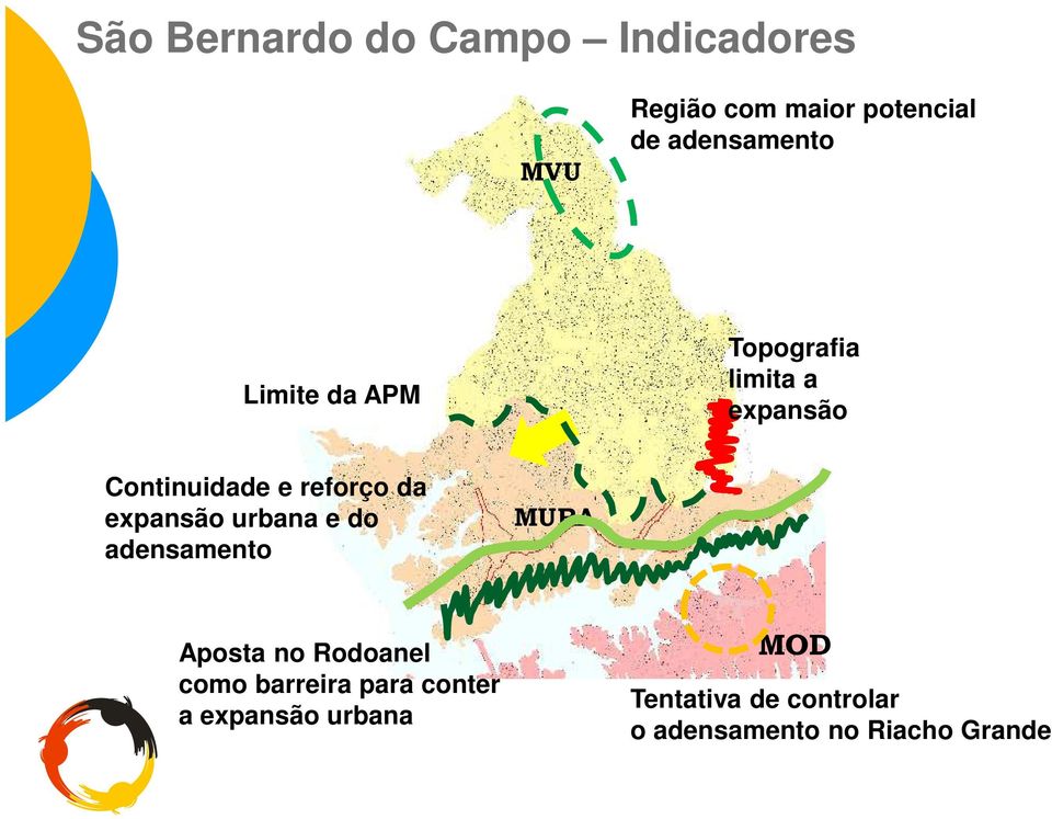 reforço da expansão urbana e do adensamento MURA Aposta no Rodoanel como