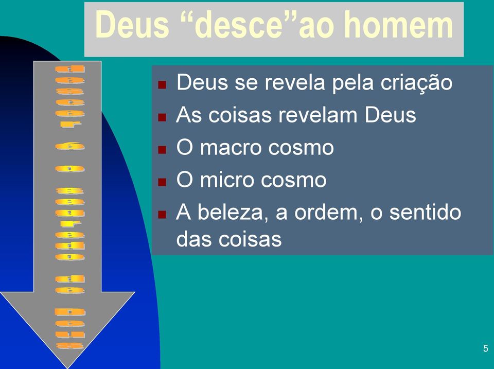 Deus O macro cosmo O micro cosmo A