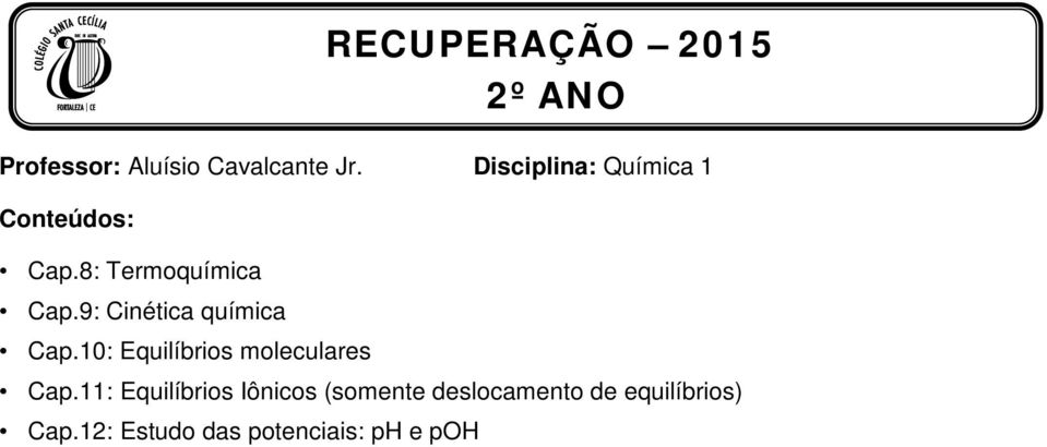 10: Equilíbrios moleculares Cap.