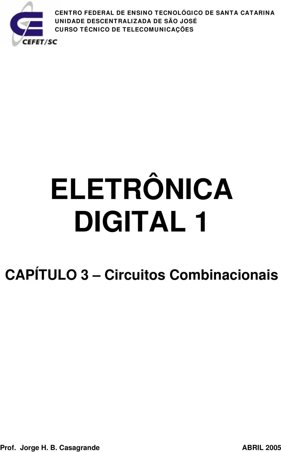 CURSO TÉCNICO DE TELECOMUNICAÇÕES ELETRÔNICA