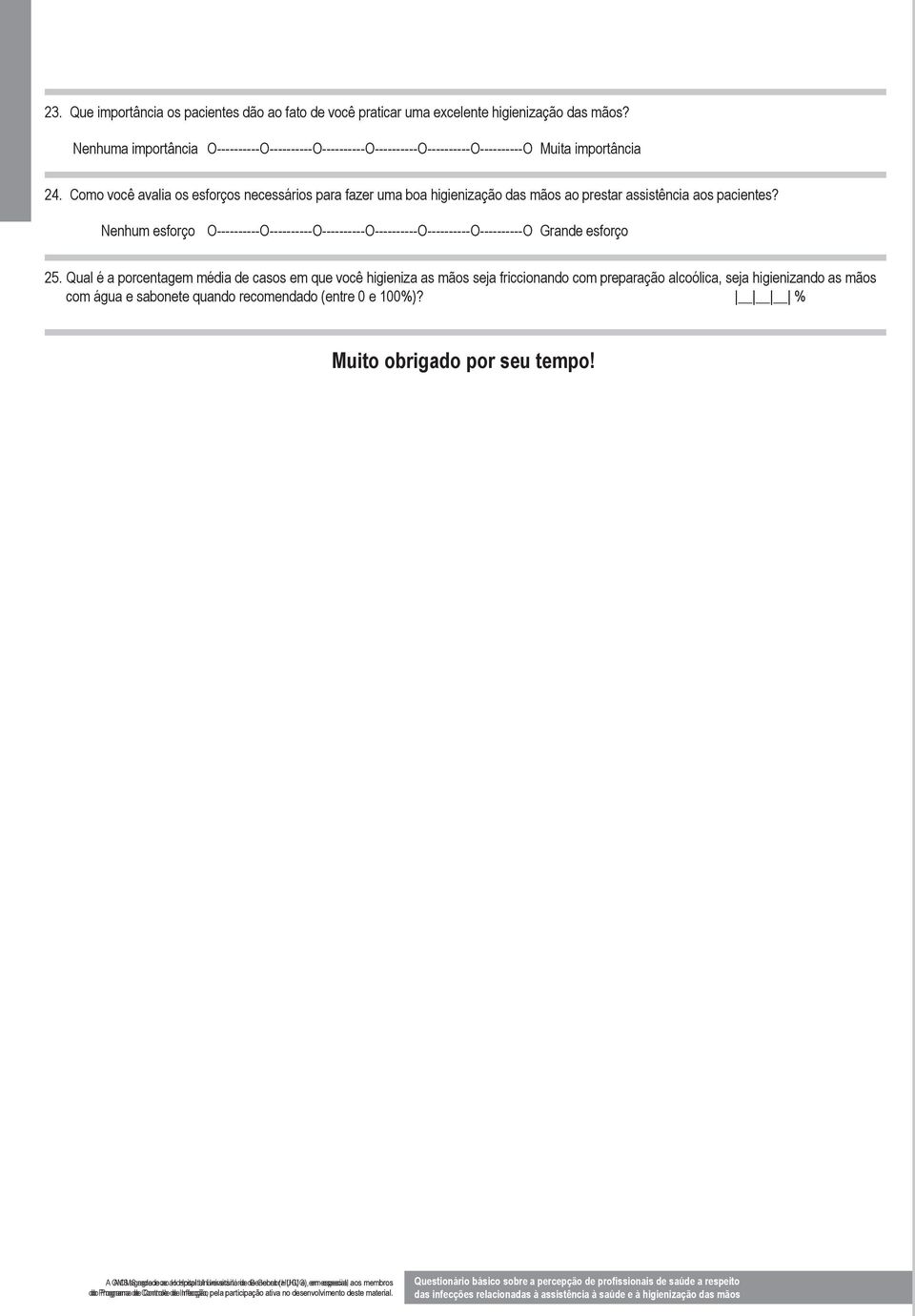 Como você avalia os esforços necessários para fazer uma boa higienização das mãos ao prestar assistência aos pacientes?