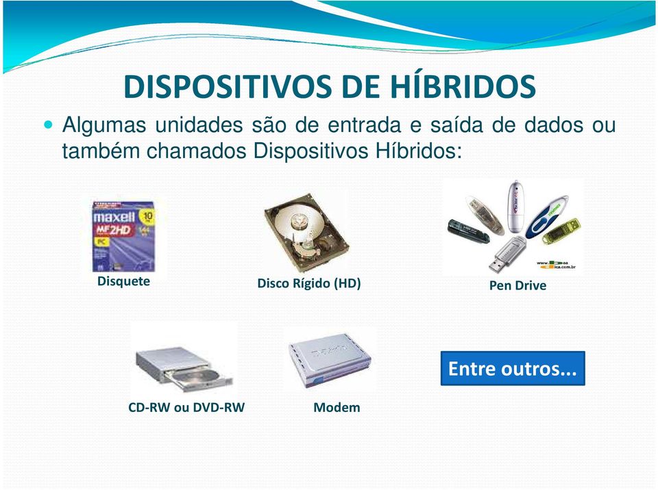 Dispositivos Híbridos: Disquete Disco Rígido