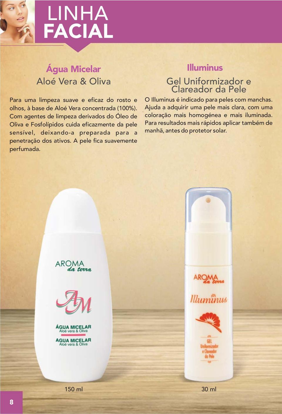 ativos. A pele fica suavemente perfumada. Illuminus Gel Uniformizador e Clareador da Pele O Illuminus é indicado para peles com manchas.