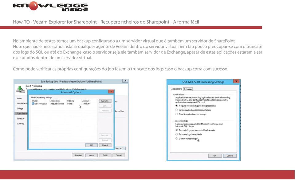 dos logs do SQL ou até do Exchange, caso o servidor seja ele também servidor de Exchange, apesar de estas aplicações estarem a ser