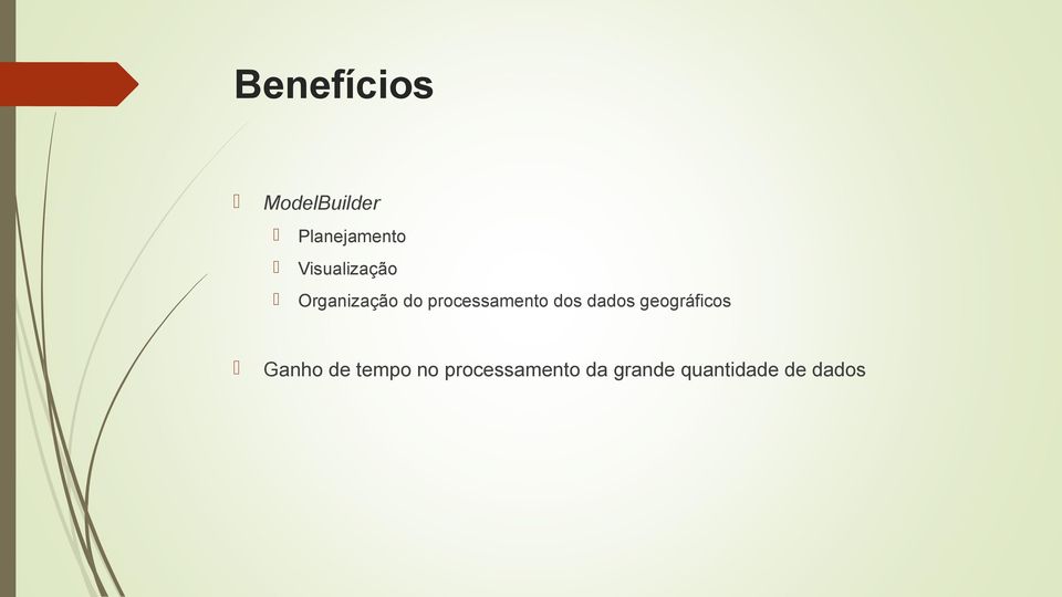 processamento dos dados geográficos