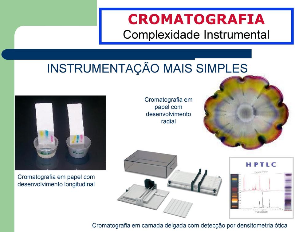 Cromatografia em papel com desenvolvimento longitudinal