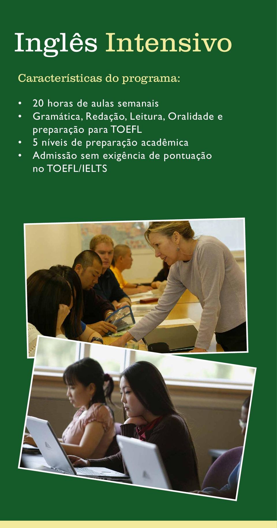Oralidade e preparação para TOEFL 5 níveis de