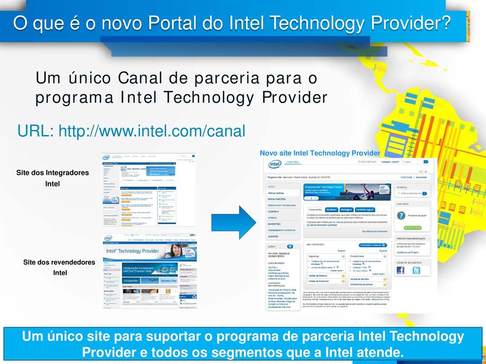 com/canal Novo site Intel Technology Provider Site dos Integradores Intel Site dos