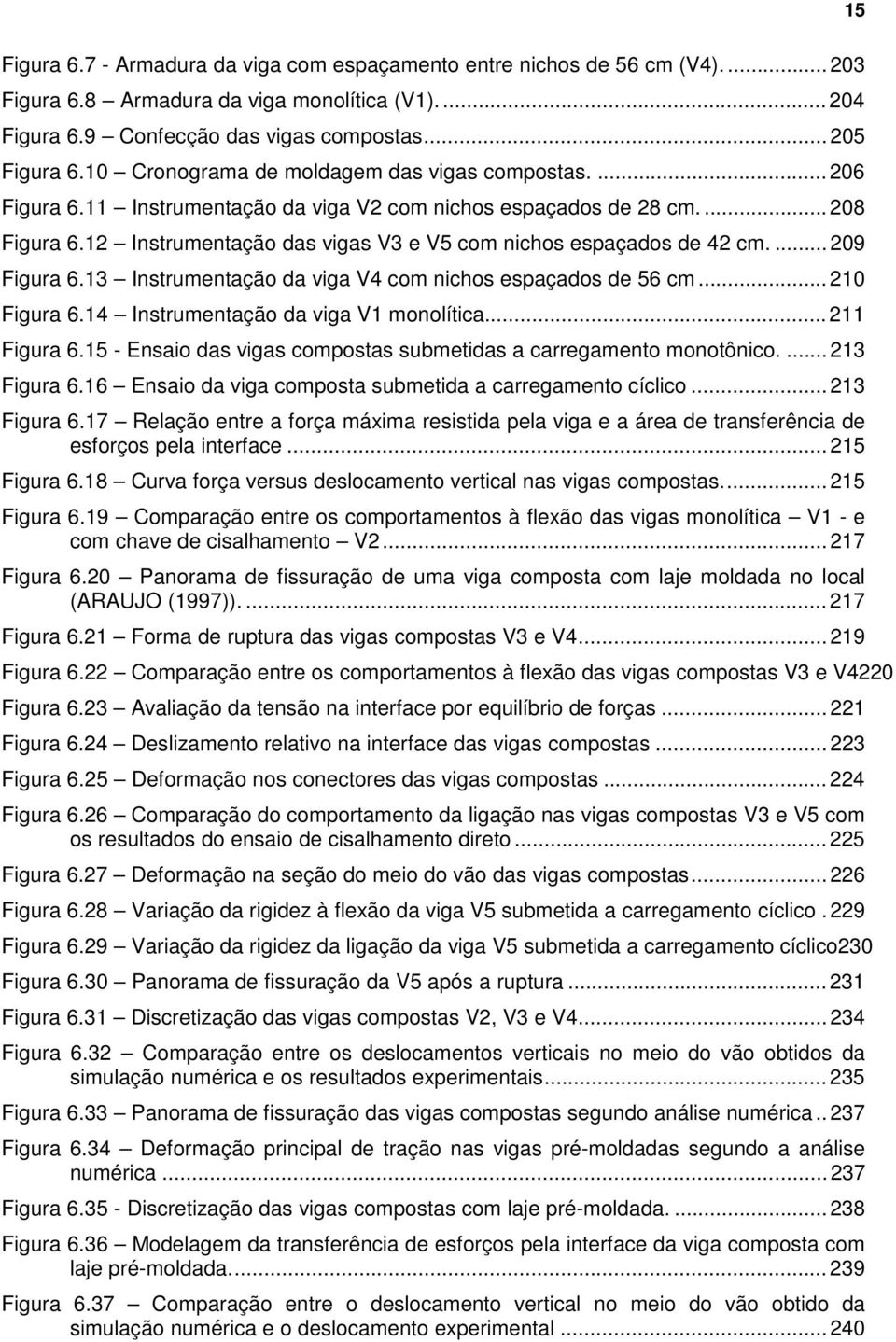 12 Instrumentação das vigas V3 e V5 com nichos espaçados de 42 cm.... 29 Figura 6.13 Instrumentação da viga V4 com nichos espaçados de 56 cm... 21 Figura 6.14 Instrumentação da viga V1 monolítica.