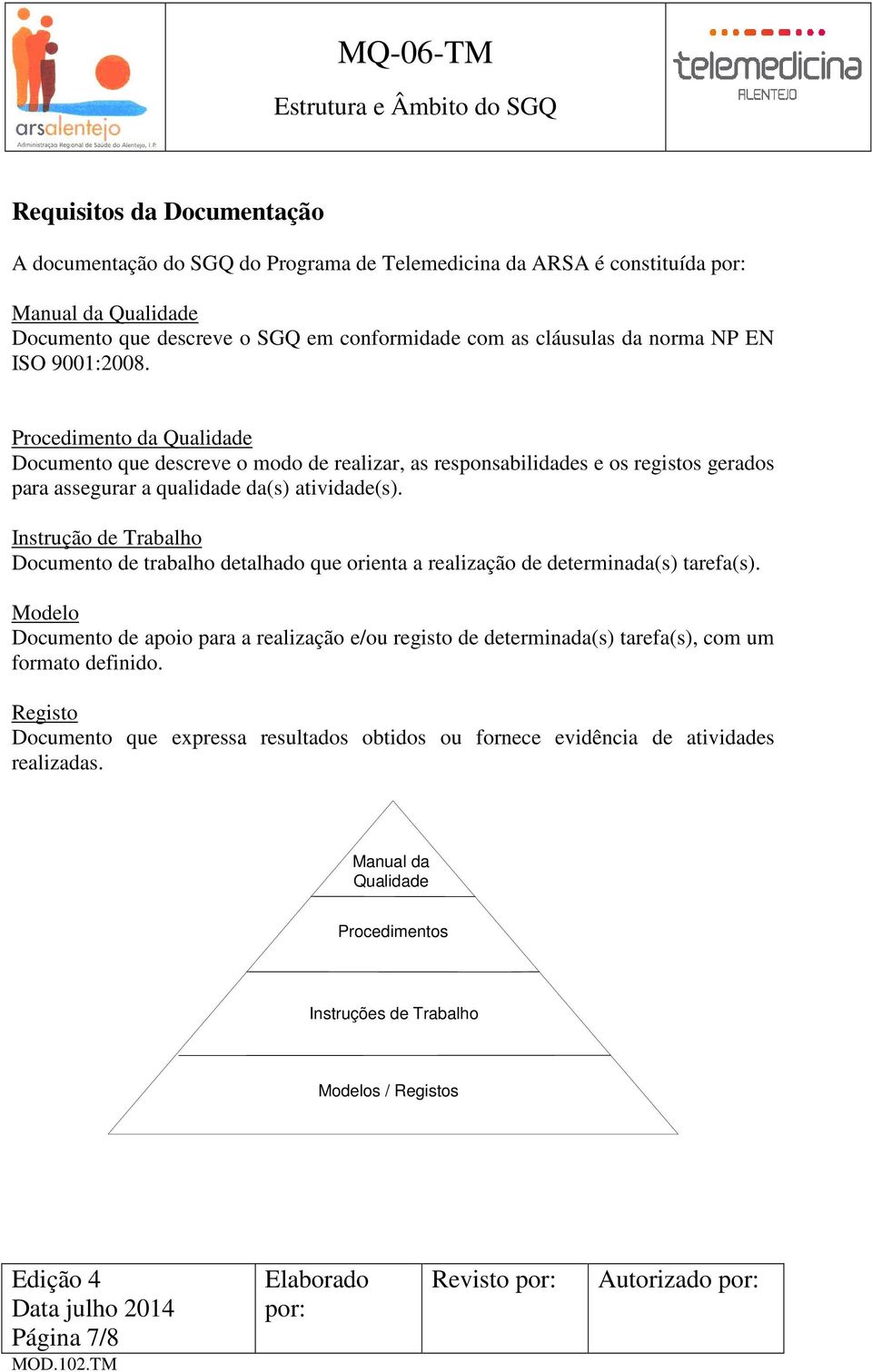 Instrução de Trabalho Documento de trabalho detalhado que orienta a realização de determinada(s) tarefa(s).