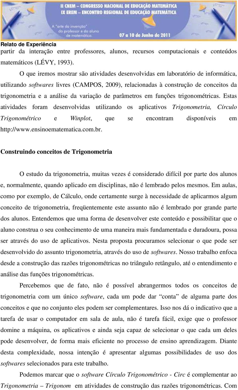 variação de parâmetros em funções trigonométricas.