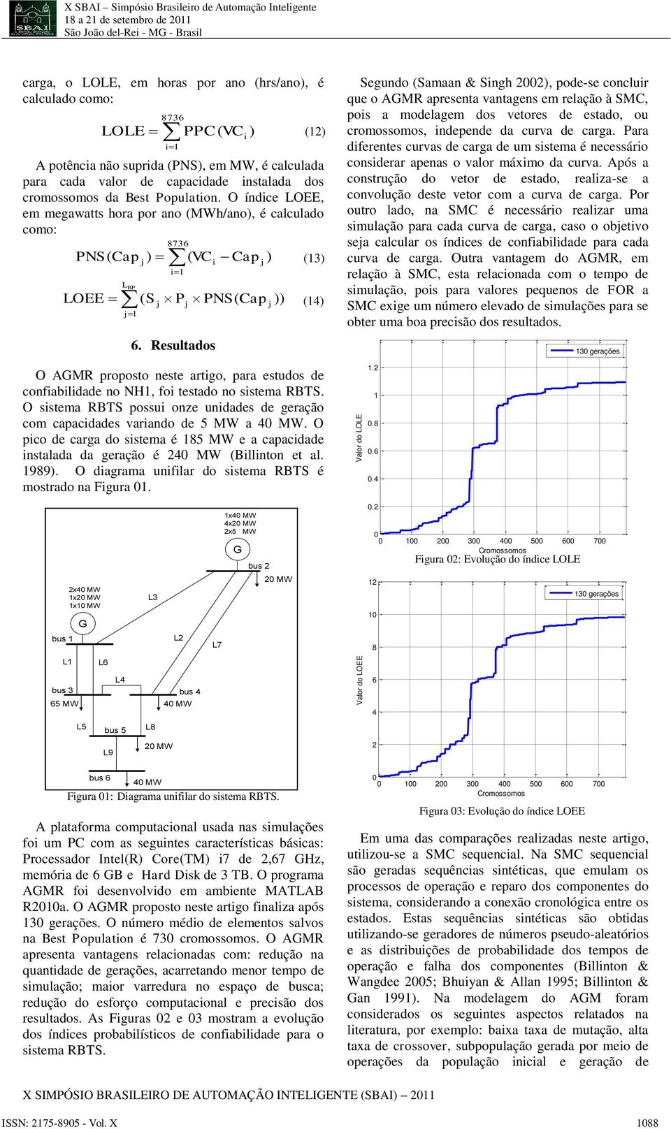 Resulados VC Cap PNS ( Cap (12 (13 (14 O AGMR proposo nese argo, para esudos de confabldade no NH1, fo esado no ssema RBTS.