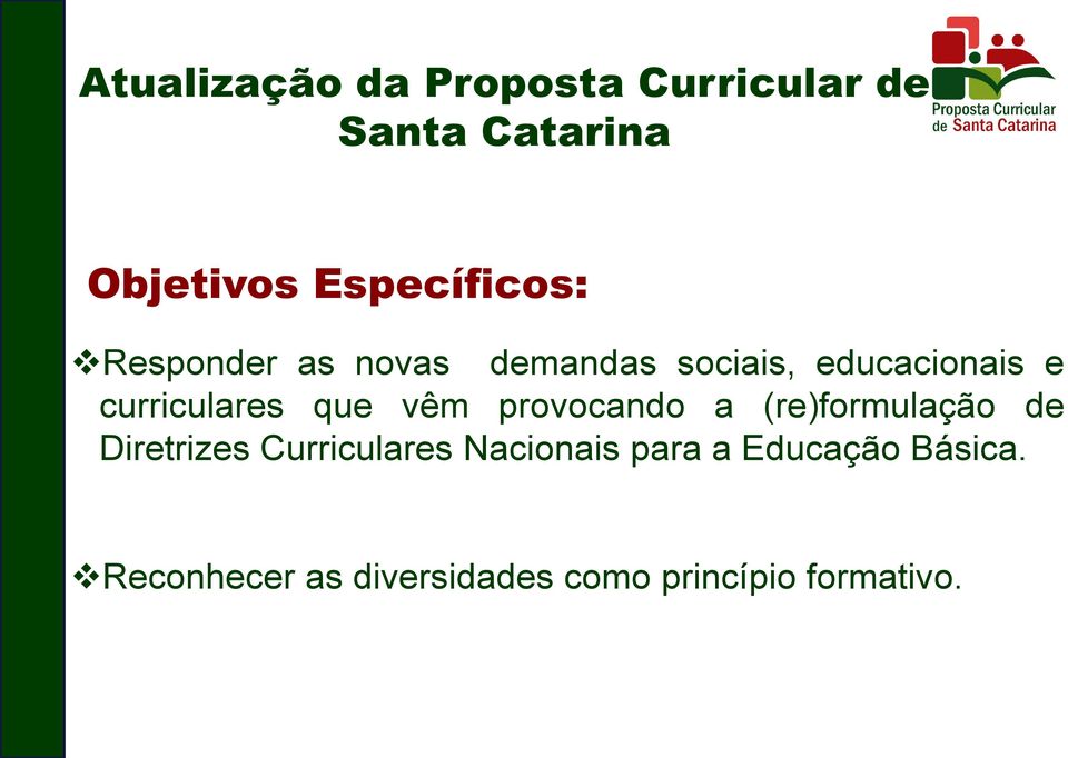 curriculares que vêm provocando a (re)formulação de Diretrizes