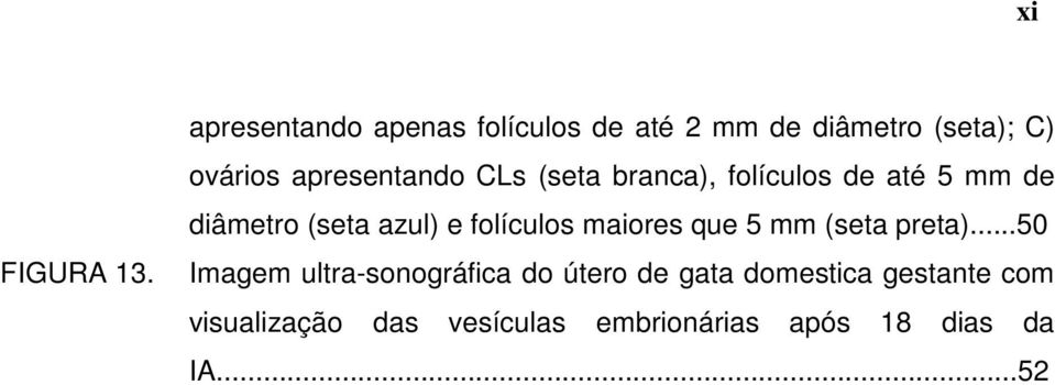 apresentando CLs (seta branca), folículos de até 5 mm de diâmetro (seta azul) e