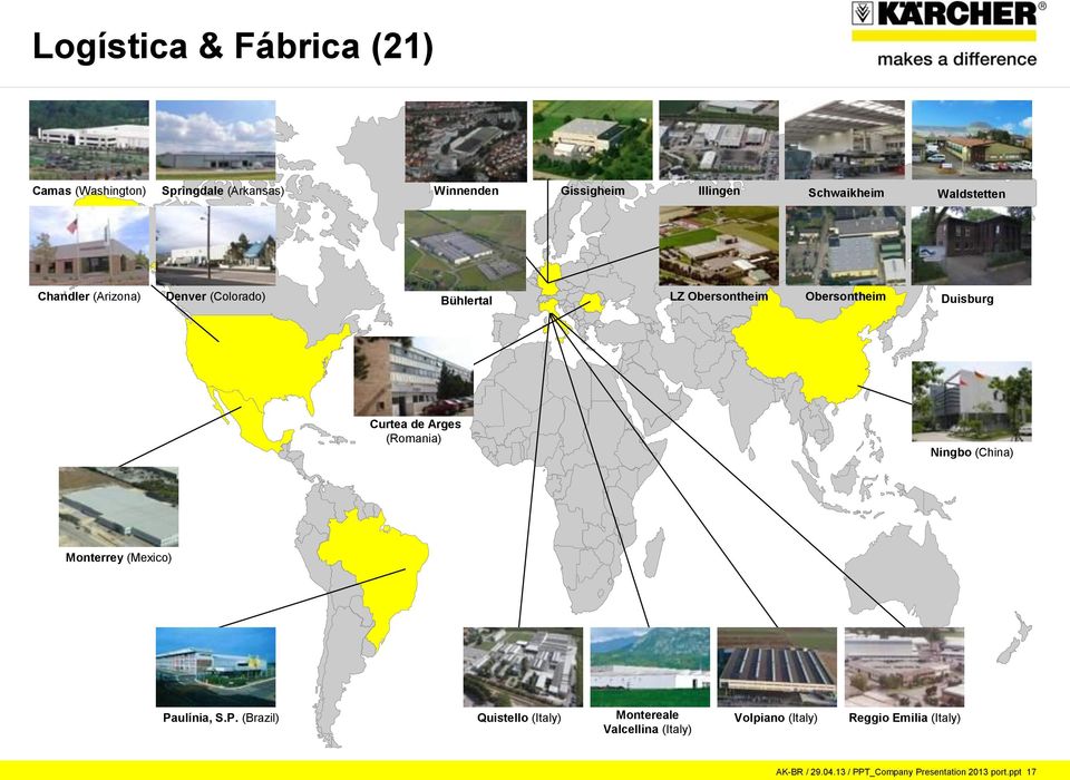 Arges (Romania) Ningbo (China) Monterrey (Mexico) Pa