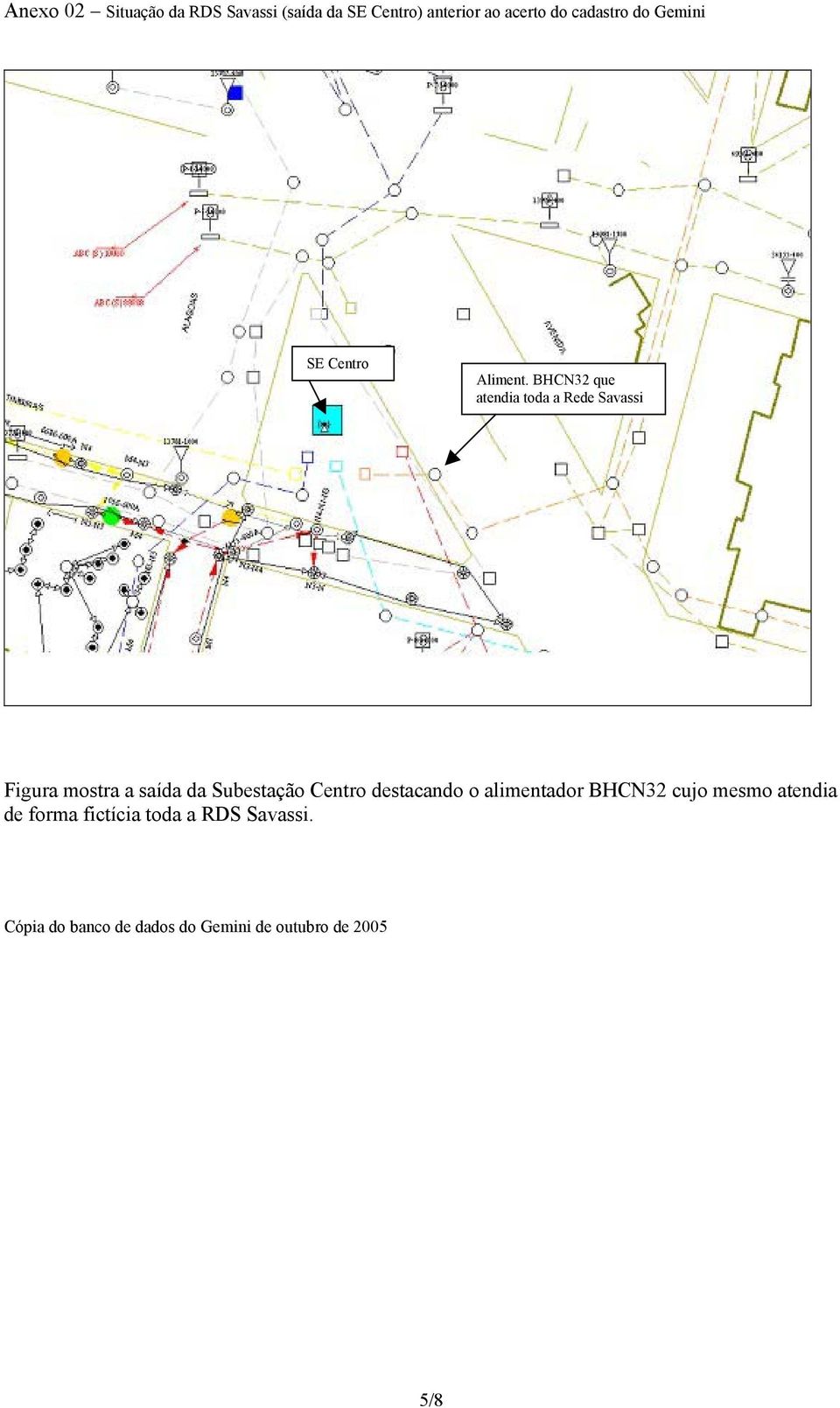 BHCN32 que atendia toda a Rede Savassi Figura mostra a saída da Subestação Centro