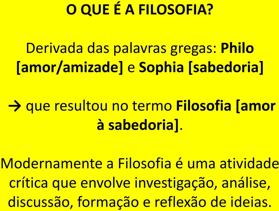 [sabedoria] que resultou no termo Filosofia [amor à sabedoria].