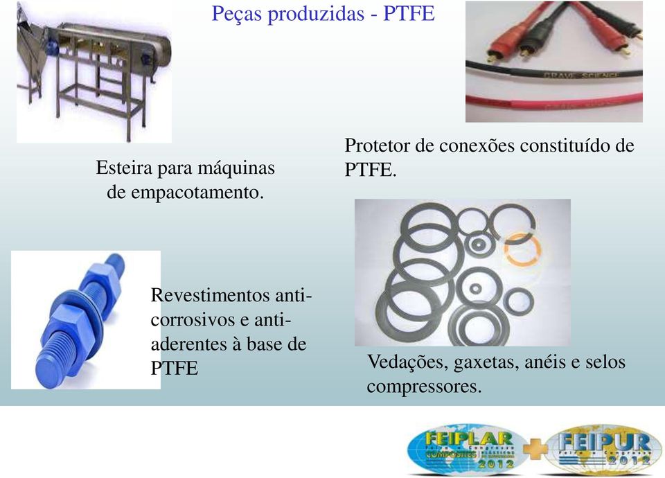 Protetor de conexões constituído de PTFE.