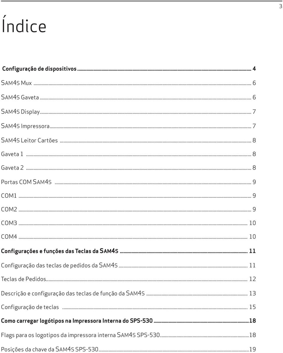 .. 11 Configuração das teclas de pedidos da SAM4S... 11 Teclas de Pedidos... 12 Descrição e configuração das teclas de função da SAM4S.