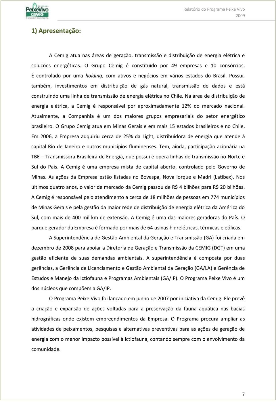 Possui, também, investimentos em distribuição de gás natural, transmissão de dados e está construindo uma linha de transmissão de energia elétrica no Chile.