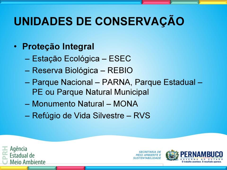 Nacional PARNA, Parque Estadual PE ou Parque Natural