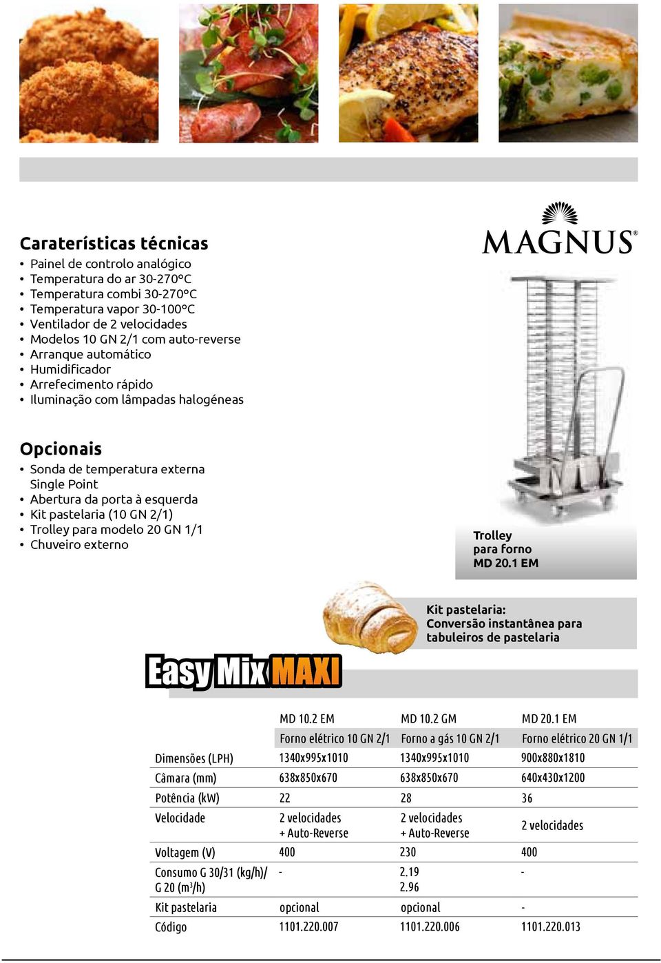 para modelo 20 GN 1/1 Chuveiro externo Trolley para forno MD 20.1 EM Easy Mix MAXI Kit pastelaria: Conversão instantânea para tabuleiros de pastelaria MD 10.2 EM MD 10.2 GM MD 20.