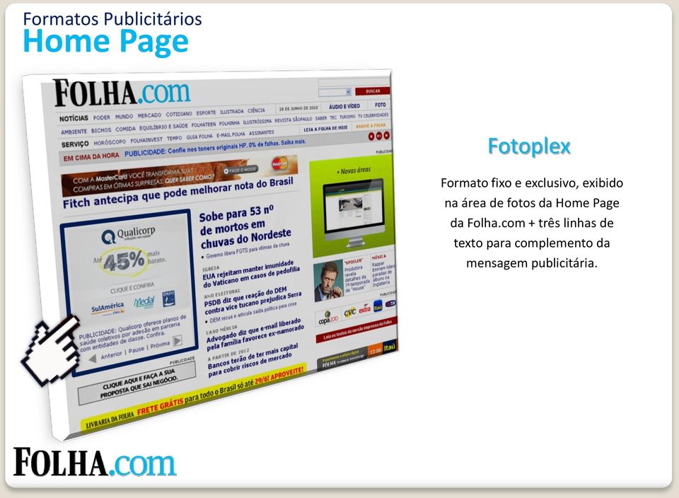Home Page da Folha.