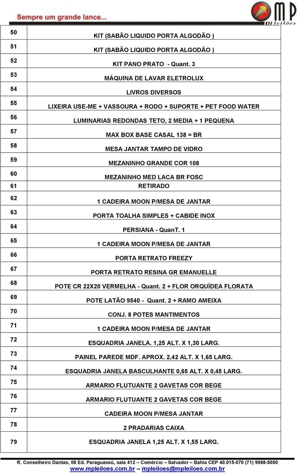 VIDRO MEZANINHO GRANDE COR 108 60 MEZANINHO MED LACA BR FOSC 61 RETIRADO 62 63 64 65 66 67 68 69 70 71 72 73 74 75 76 77 78 1 CADEIRA MOON P/MESA DE JANTAR PORTA TOALHA SIMPLES + CABIDE INOX PERSIANA