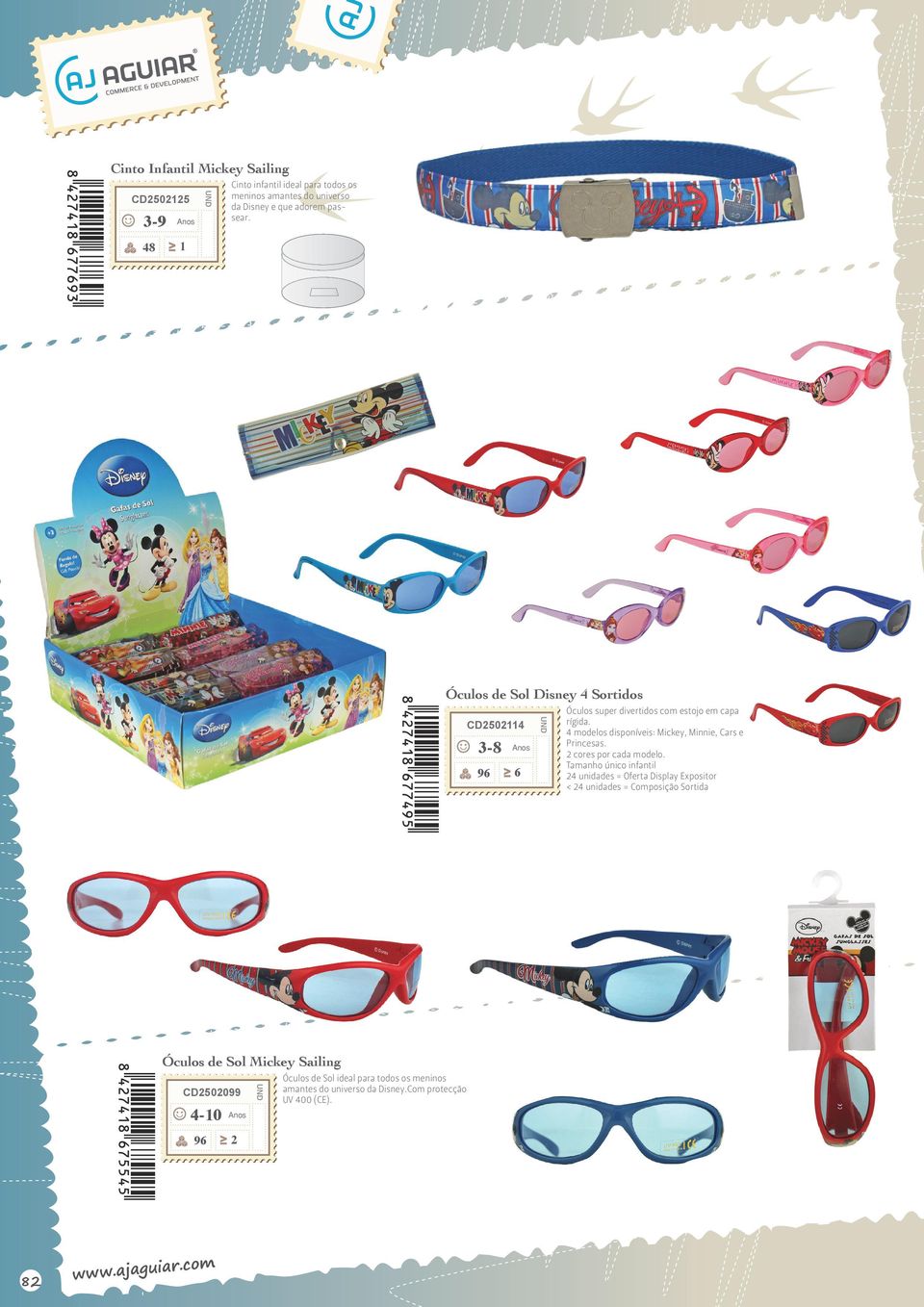 ajaguia 2 2,25-10 CD2502099 Óculos de Sol ideal para todos os meninos amantes do universo da Disney.Com protecção UV 00 (CE).