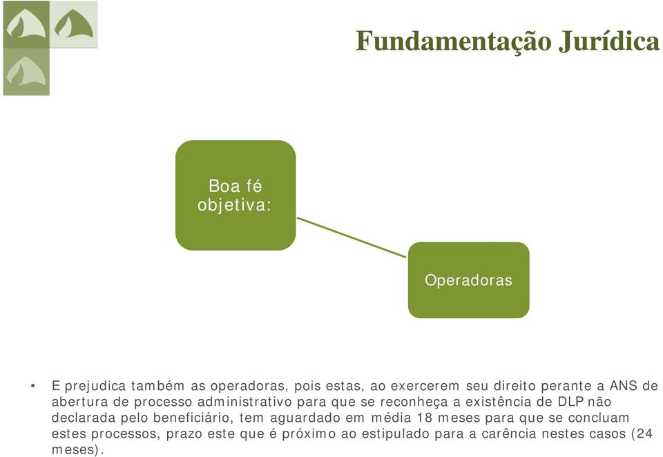 existência de DLP não declarada pelo beneficiário, tem aguardado em média 18 meses para que se