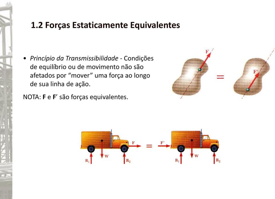 movimento não são afetados por mover uma força ao