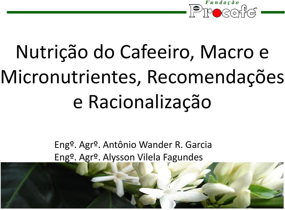 Racionalização Engº. Agrº.