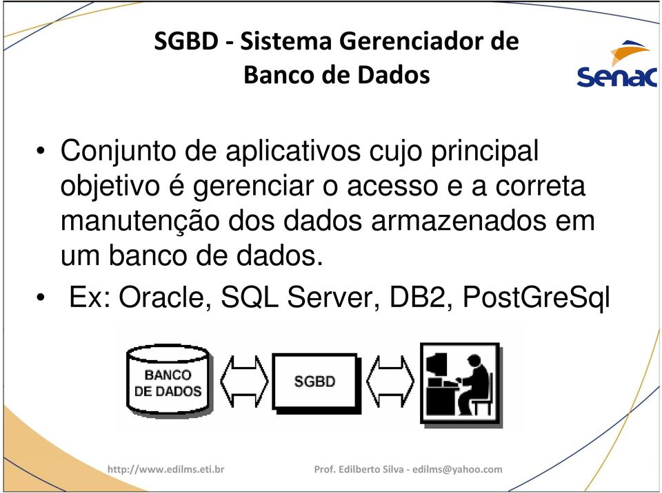 acesso e a correta manutenção dos dados armazenados em