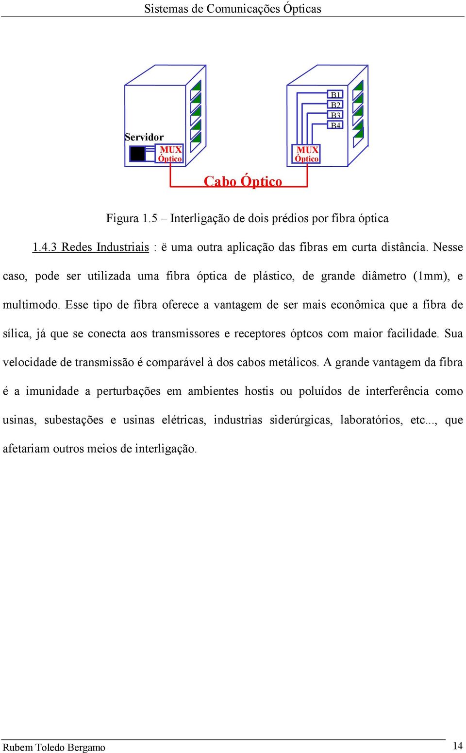 Esse tipo de fibra oferece a vantagem de ser mais econômica que a fibra de sílica, já que se conecta aos transmissores e receptores óptcos com maior facilidade.