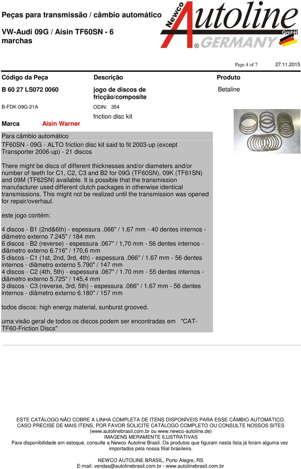 It is possible that the transmission manufacturer used different clutch packages in otherwise identical transmissions. This might not be realized until the transmission was opened for repair/overhaul.