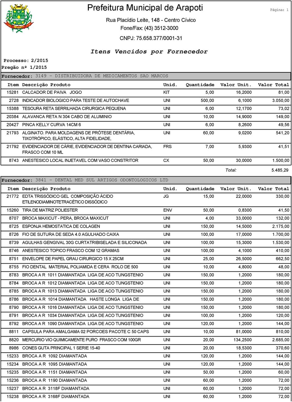 AUTOCHAVE UNI 500,00 6,1000 3.