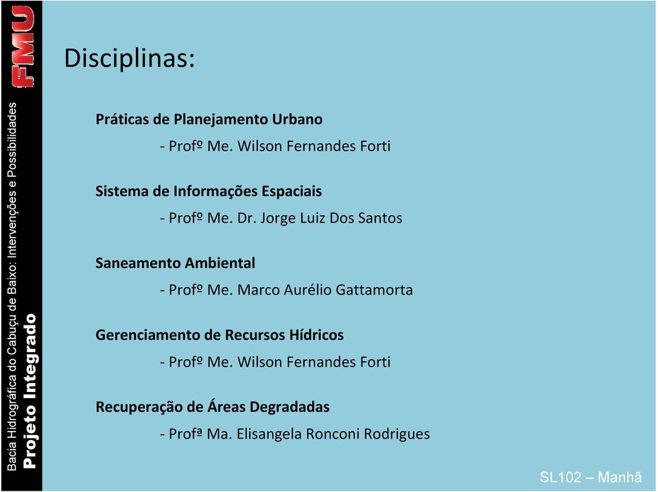 Jorge Luiz Dos Santos Saneamento Ambiental Profº Me.