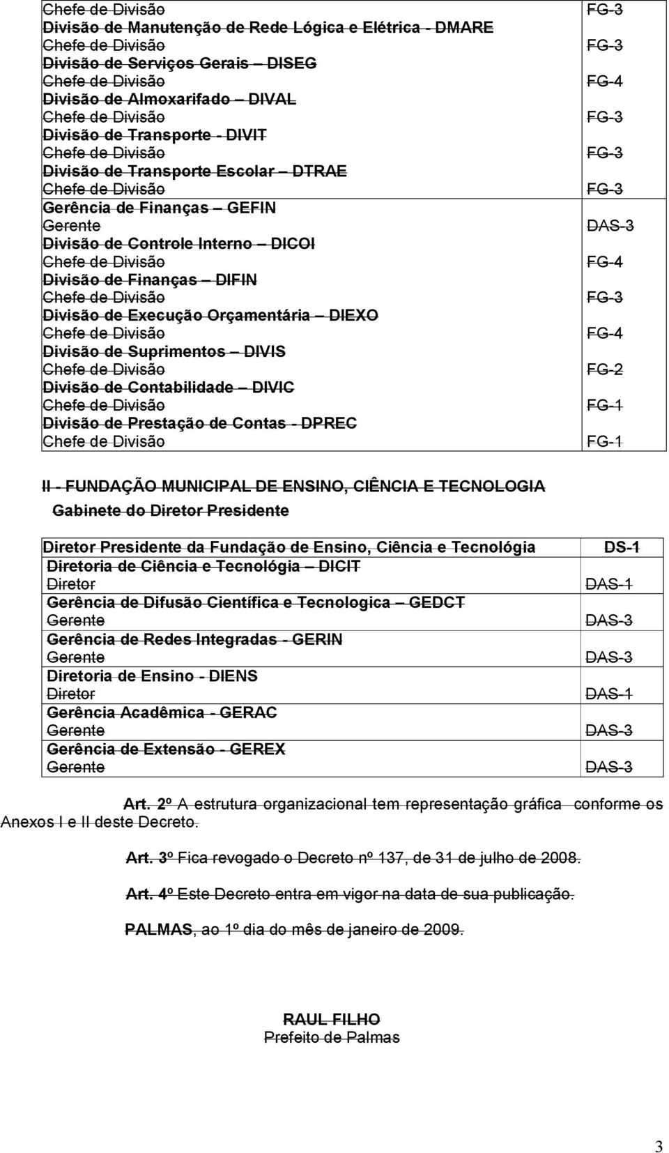 Presidente da Fundação de Ensino, Ciência e Tecnológia ia de Ciência e Tecnológia DICIT Difusão Científica e Tecnologica GEDCT Redes Integradas - GERIN ia de Ensino - DIENS Gerência Acadêmica - GERAC