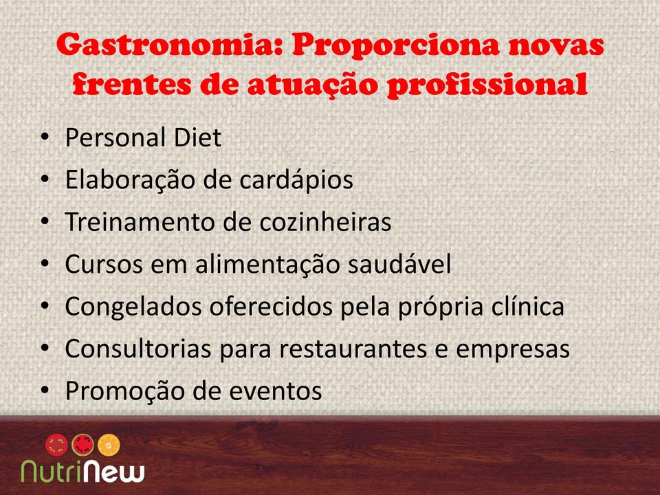 Cursos em alimentação saudável Congelados oferecidos pela própria