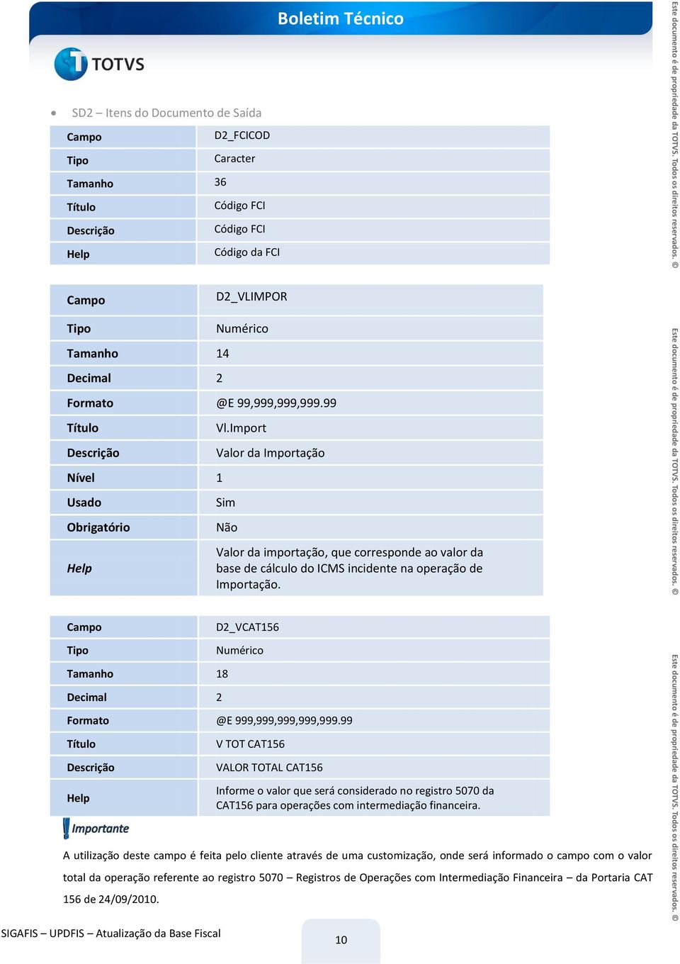 D2_VCAT156 Tamanho 18 Decimal 2 @E 999,999,999,999,999.